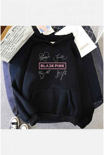 Black Pink İmza Kapşonlu Sweatshirt