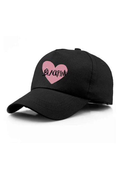 Black Pink Kalp Logo Şapka