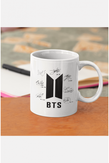 BTS İmza Beyaz Kupa BTS İmza Beyaz Kupa