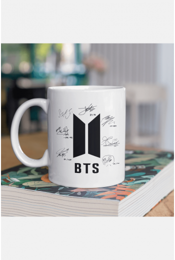 BTS İmza Beyaz Kupa BTS İmza Beyaz Kupa