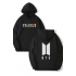 Bts Ön-Arka Baskılı Kapşonlu Sweatshirt