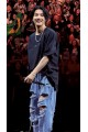 BTS Suga Baskılı Siyah T-shirt