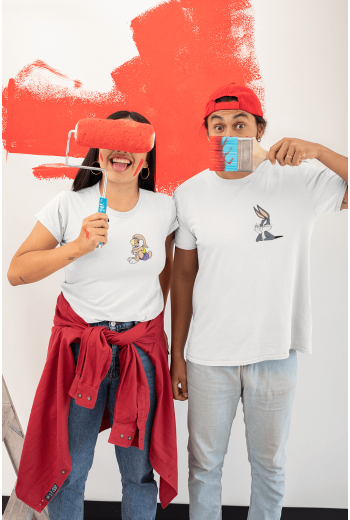 Bugs Bunny Sevgili/Çift/Arkadaşlık 2'li Tişört Seti Bugs Bunny Sevgili/Çift/Arkadaşlık 2'li Tişört Seti