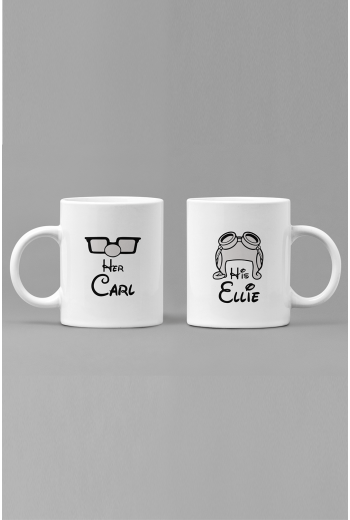 Carl ve Ellie Sevgili/Çift/Arkadaş 2'li Kupa Bardak Seti Carl ve Ellie Sevgili/Çift/Arkadaş 2'li Kupa Bardak Seti