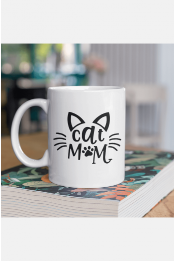 Cat Mom Yazılı Kupa Bardak Cat Mom Yazılı Kupa Bardak