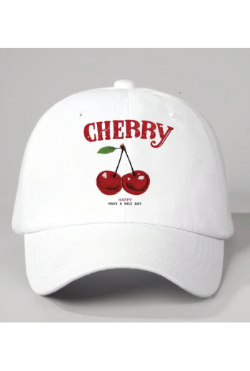 Cherry Baskılı Unisex Şapka
