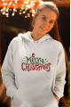 Christmas Yazılı Yeni Yıl  New Year Kapşonlu Sweatshirt