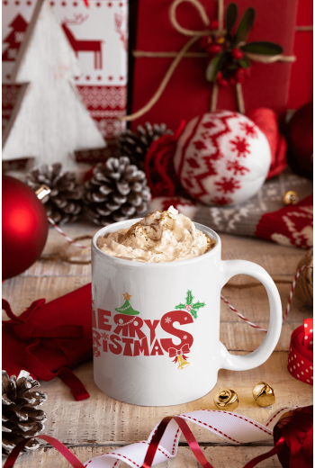 Christmas Yazılı Yeni Yıl Kupası New Year Kupa Bardak