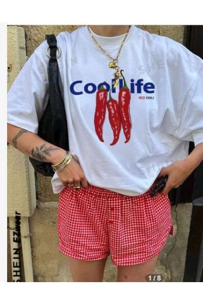 Coollife Pepper Beyaz T-shirt