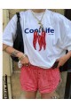 Coollife Pepper Beyaz T-shirt