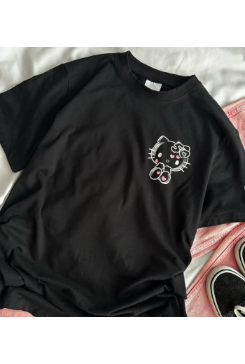 Cute Kitty Minimal Logo T-shirt
