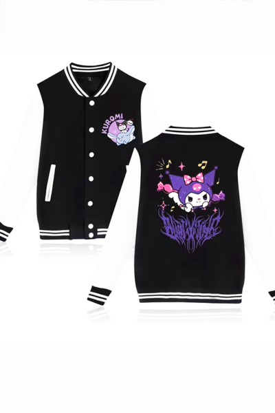 Cute Kuromi Kawaii Kolej Ceket Cute Kuromi Kawaii Kolej Ceket
