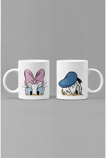 Daisy ve Donald Sevgili/Çift/Arkadaş 2'li Kupa Bardak Seti Daisy ve Donald Sevgili/Çift/Arkadaş 2'li Kupa Bardak Seti