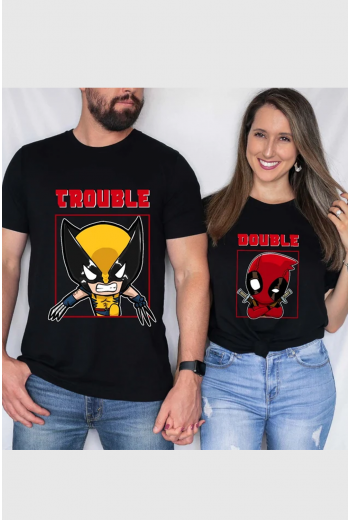 Deadpool ve Wolverine 2024 Film T-shirt Seti Deadpool ve Wolverine 2024 Film T-shirt Seti