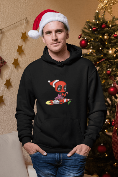 Deadpool Yeni Yıl Kapşonlu Sweatshirt 