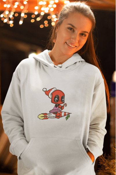 Deadpool Yeni Yıl Kapşonlu Sweatshirt 