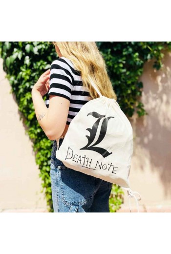 Anime Death Note L Bez Sırt Çantası Anime Death Note L Bez Sırt Çantası
