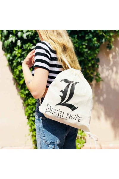 Anime Death Note L Bez Sırt Çantası Anime Death Note L Bez Sırt Çantası