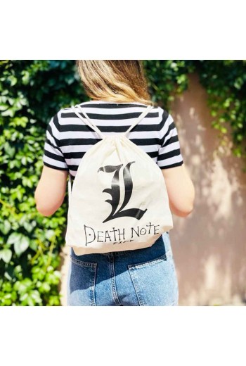 Anime Death Note L Bez Sırt Çantası Anime Death Note L Bez Sırt Çantası