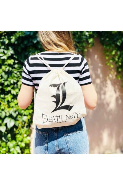 Anime Death Note L Bez Sırt Çantası Anime Death Note L Bez Sırt Çantası