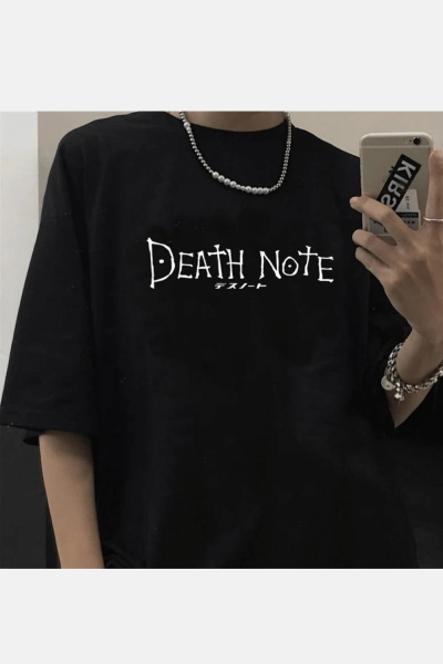 Death Note Yazılı Siyah Tişört