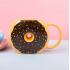 Donut Tasarımlı Siyah Kupa Bardak 