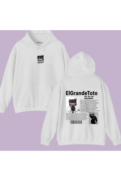 ElGrandeToto Salgoat Beyaz Sweatshirt Hoodie ElGrandeToto Salgoat Beyaz Sweatshirt Hoodie