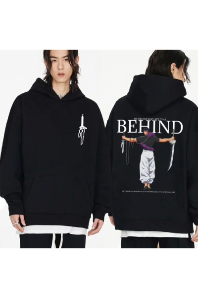 Fushiguro Toji Behind Kapşonlu Sweatshirt Fushiguro Toji Behind Kapşonlu Sweatshirt
