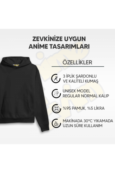 Fushiguro Toji Behind Kapşonlu Sweatshirt Fushiguro Toji Behind Kapşonlu Sweatshirt