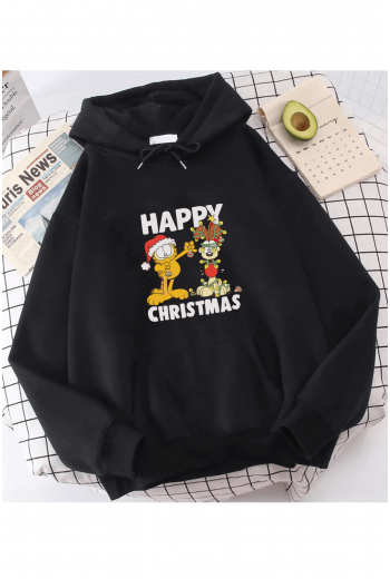 Garfield Happy Christmas Kapşonlu Sweatshirt