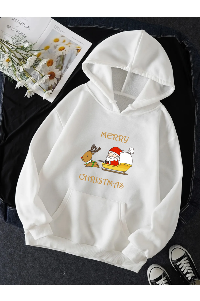 Geyik Noel Baba Yeni Yıl Sweatshirt