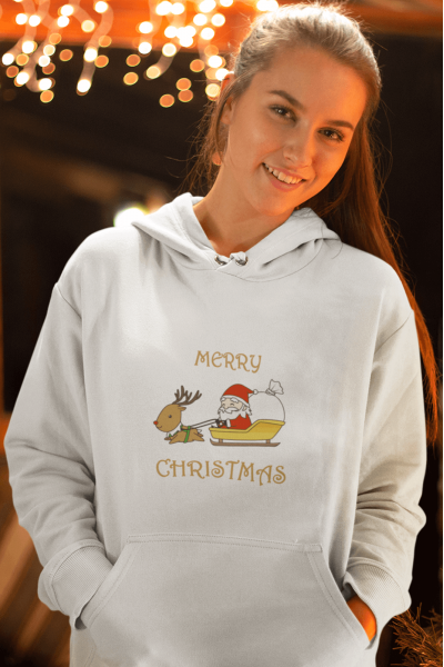 Geyik Noel Baba Yeni Yıl Sweatshirt