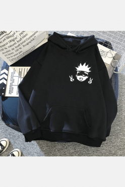 Gojo İcon Siyah Kapşonlu Sweatshirt Gojo İcon Siyah Kapşonlu Sweatshirt