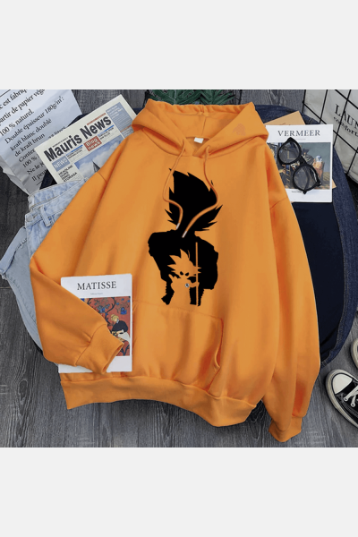 Goku Gölge Kapşonlu Sweatshirt