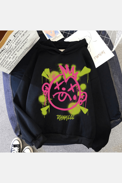 Graffiti Kapşonlu Sweatshirt