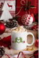Grinch Happy New Year Kalp Kupa Bardak Grinch Happy New Year Kalp Kupa Bardak