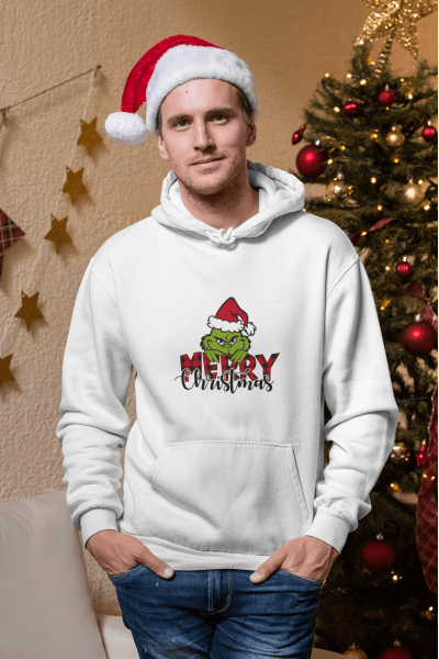 Grinch Merry Christmas Yeni Yıl Kapşonlu Sweatshirt