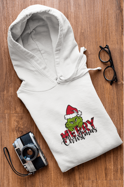 Grinch Merry Christmas Yeni Yıl Kapşonlu Sweatshirt