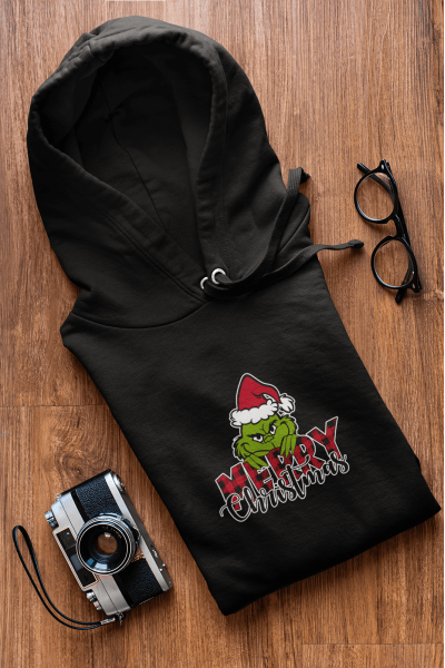 Grinch Merry Christmas Yeni Yıl Kapşonlu Sweatshirt