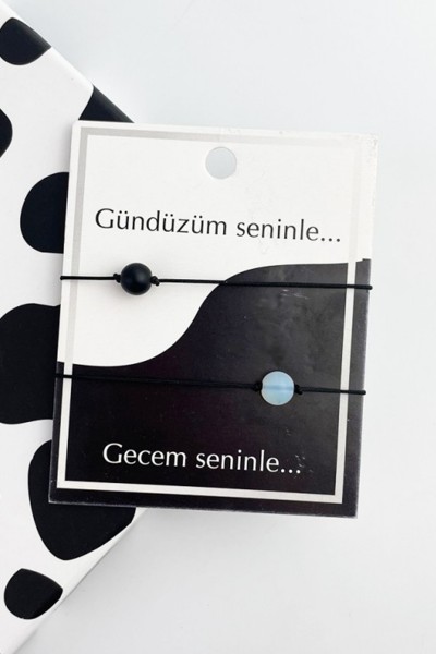 Gündüzüm Seninle Gecem Seninle Çift Bilekliği