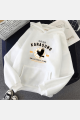 Haikyuu Karasuno Beyaz Kapşonlu Sweatshirt