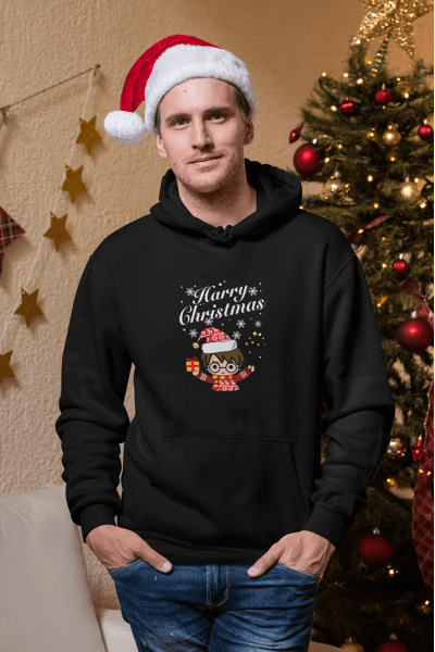 Harry Christmas Yeni Yıl Kapşonlu Sweatshirt