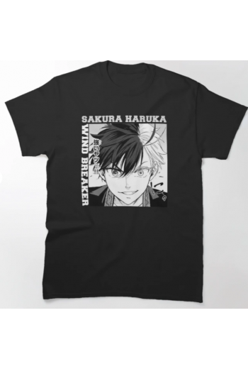 Haruka Sakura Wind Breaker Siyah T-shirt Haruka Sakura Wind Breaker Siyah T-shirt