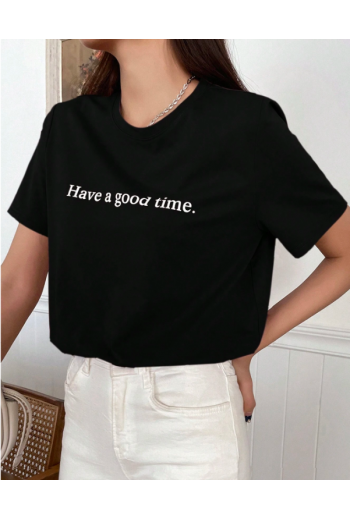 Have a Good Time Yazılı Siyah Unisex T-shirt