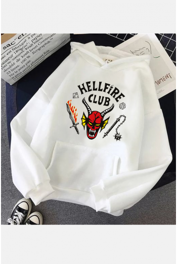 Hellfire Club Stranger Things Kapşonlu Sweatshirt