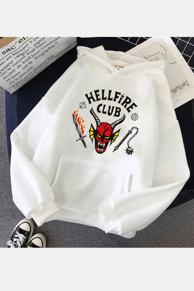 Hellfire Club Stranger Things Kapşonlu Sweatshirt