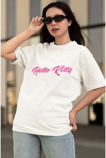 Hello Kitty Baskılı Beyaz Tişört Hello Kitty Baskılı Beyaz Tişört