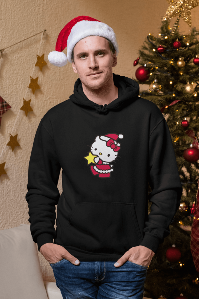 Hello Kitty Merry Christmas Yeni Yıl Kapşonlu Sweatshirt