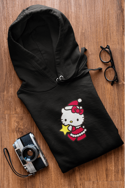 Hello Kitty Merry Christmas Yeni Yıl Kapşonlu Sweatshirt