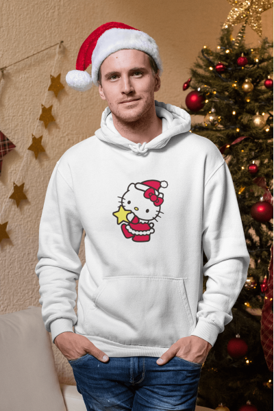 Hello Kitty Merry Christmas Yeni Yıl Kapşonlu Sweatshirt